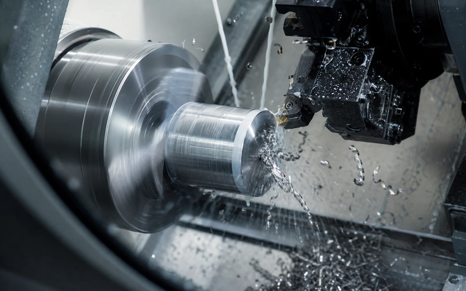 NC旋盤での切削加工